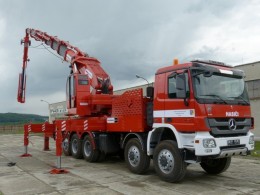 Hydraulické ruky a hasičská auta